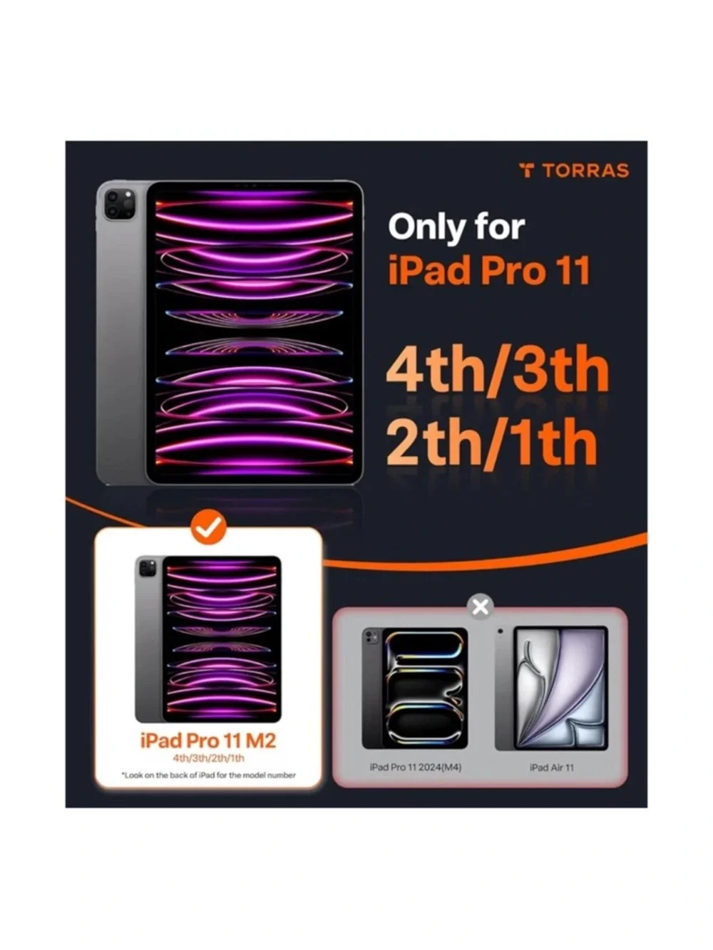 Black iPad Pro 11” 4th, 3rd, 2nd, 1st Gen Kickstand Case with Pencil Holder